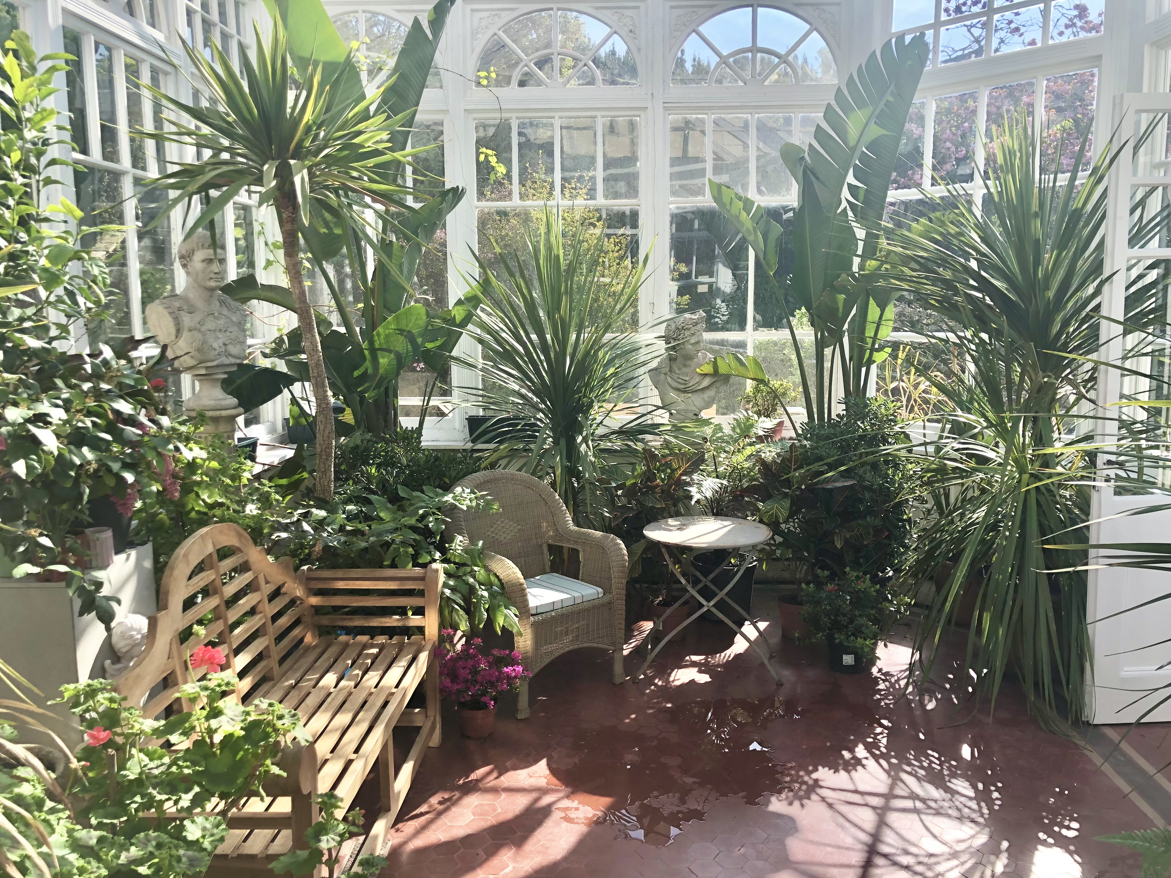 The conservatory from the gardens