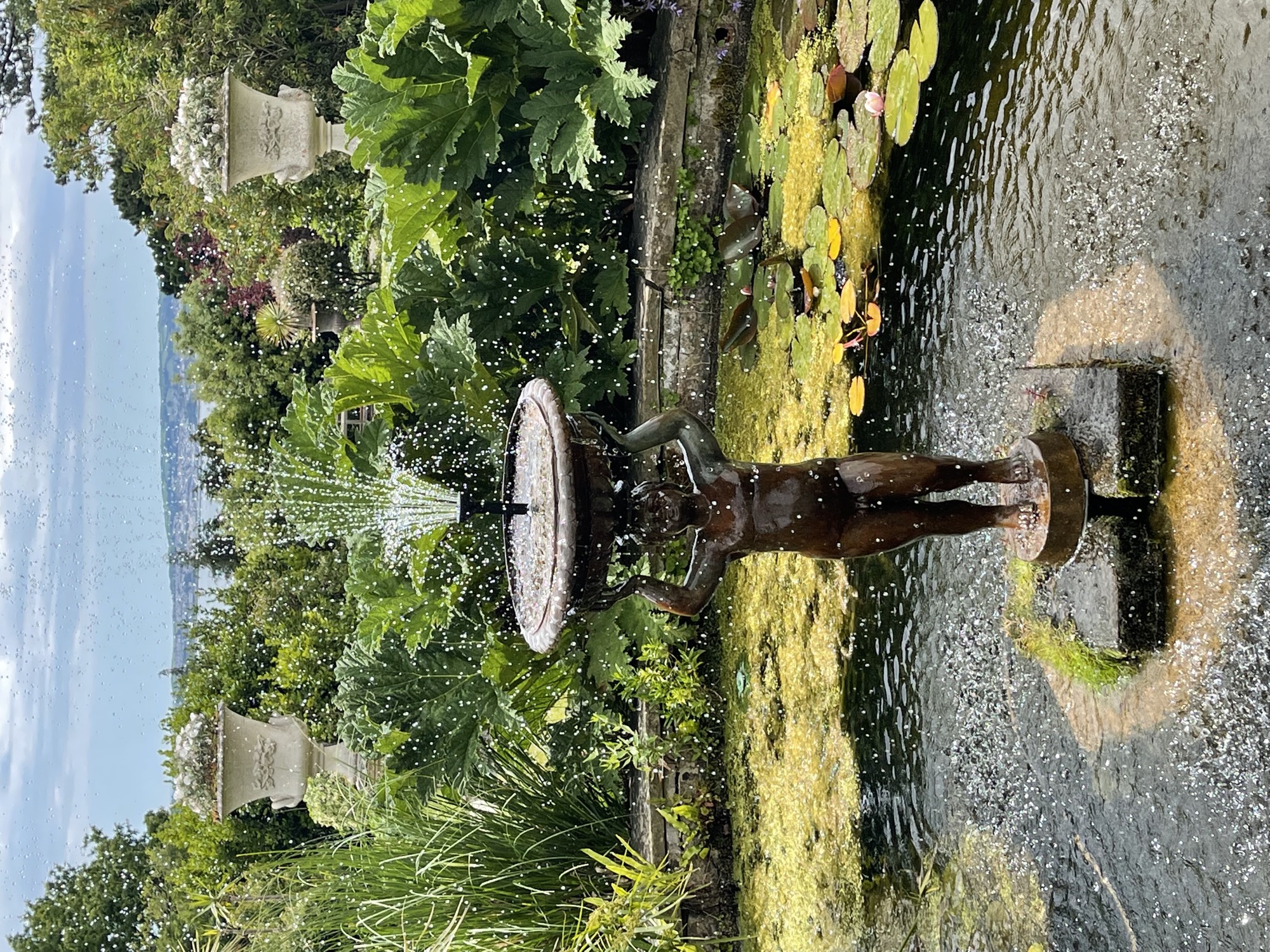The formal fountain garden